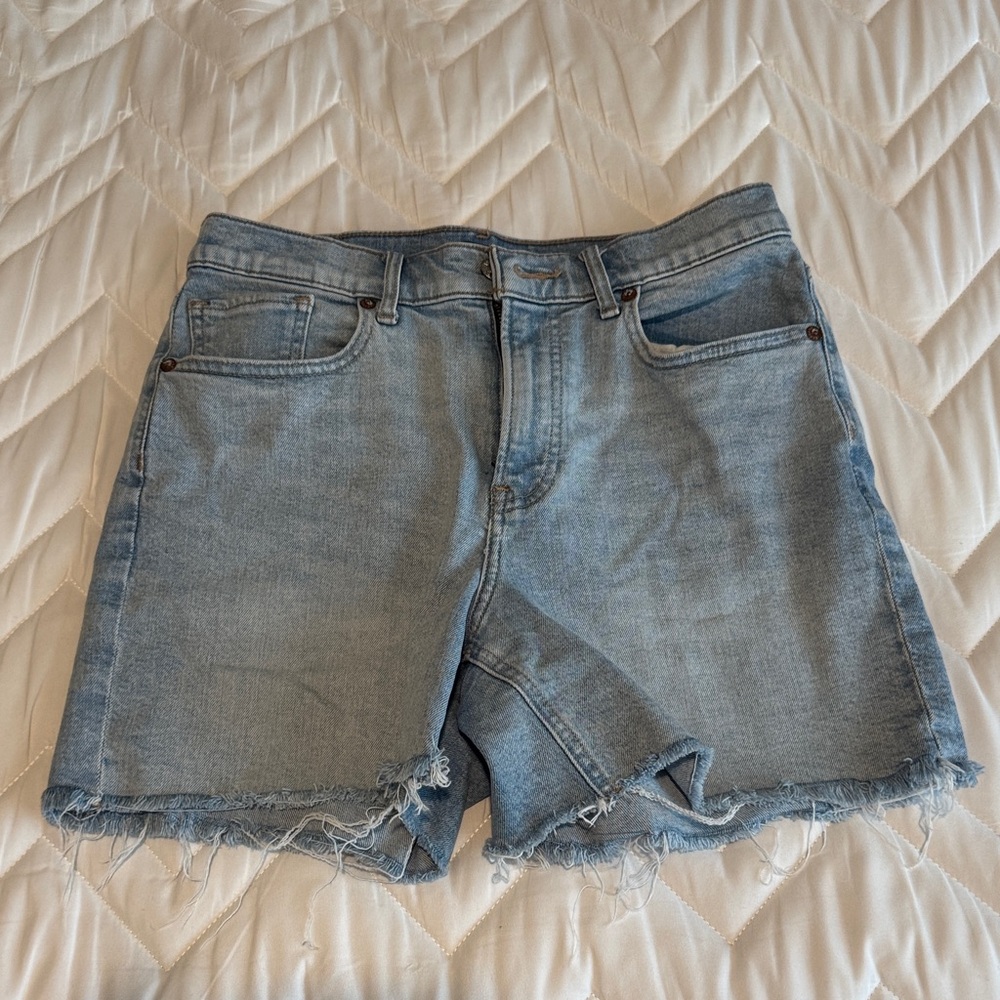 Express Light Blue Denim Cutoff Shorts